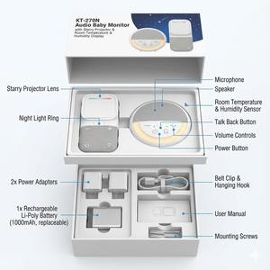 Monitor de Audio para Bebés con Proyector de Cielo Estrellado Integrado, Luz Nocturna, Canciones de Cuna, Reproductor de Ruido Blanco, Batería Recargable - Product Image 3