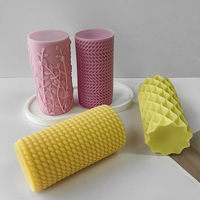Cylindre bougie moules grand pilier géométrique savon fait main aromathérapie bricolage gouttes ornement moules en silicone