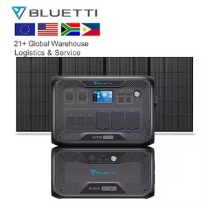 Para <span class=keywords><strong>Bluetti</strong></span> <span class=keywords><strong>AC500</strong></span> & <span class=keywords><strong>B300S</strong></span> + PV420 energía de respaldo apilable para el hogar 5KW batería de litio generador de Panel Solar almacenamiento de energía portátil para el hogar - Product Image 1