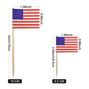 Tusuk Gigi Bendera Negara Amerika Serikat yang Dikustomisasi, Tusuk Gigi Bendera Nasional yang Dicetak, Bendera Tusuk Gigi Bermerek untuk Hari Kemerdekaan - Product Image 3