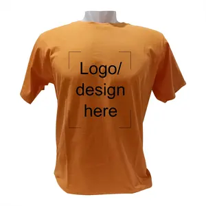 Man En Vrouw T-shirt Aangepaste Afdrukken Logo Katoen Gekamd T-shirt Met Custom Design