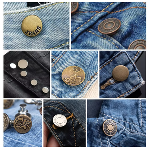 Hot Bán Nhà Máy OEM Mô Hình Thiết Kế Tùy Chỉnh Kích Thước Kim Loại Nút Denim Quần Áo Kim Loại Quần Jean Nút Cho Quần Jean - Product Image 6