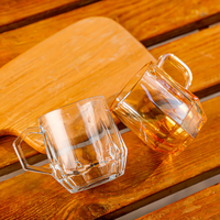 Gobelet en verre de haute valeur esthétique pour le thé en vrac simple et transparent, tasse de thé et de jus résistant à l'eau chaude