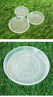 Haute qualité clair rond en plastique soucoupe semis plante soucoupe Transparent fleur planteur Pot plateau