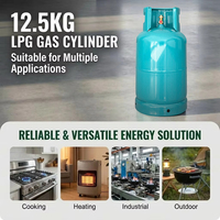 Bouteille de gaz GPL certifiée CE de 12,5 kg, réservoir de propane en acier avec valve K4 pour la maison et les restaurants |   Fabrication directe d'usine, OEM, MOQ flexible