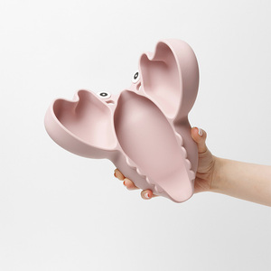 ES-Pro bán buôn tùy chỉnh an toàn cấp thực phẩm bạch kim Silicone tấm cua hình bpa-miễn phí có thể giặt tấm bé ăn proudtucs - Product Image 6