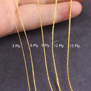 Auf Lager High Tenacity 3/6/9/12/15 Ply 1000 <span class=keywords><strong>m</strong></span> Gold Silber Metallic Thread DIY Schmuck herstellung Faden - Product Image 2