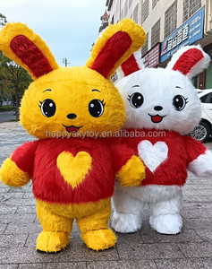 Disfraz de Mascota de <span class=keywords><strong>muñeca</strong></span> de conejo <span class=keywords><strong>inflable</strong></span> de dibujos animados Big Fat Bunny para puesta en escena ocasiones festivas disfraz de conejito <span class=keywords><strong>inflable</strong></span> - Product Image 3