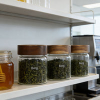 Bocaux de conservation en verre de qualité alimentaire avec couvercle en bois, hermétiques, pour aliments secs, céréales, pâtes, 100ml-1000ml