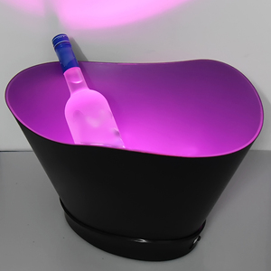 Cubetas de Hielo Acrílicas de Múltiples Colores para Champán, Vodka y Whisky, Cubetas de Hielo de Plástico con Logotipo Personalizado, Cubetas para Bebidas, Cubetas de Hielo Circulares con LED - Product Image 5