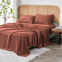 Parures de draps double ultra-luxe en lyocell naturel, effet soie, rafraîchissantes et respirantes, certifiées OEKO-TEX