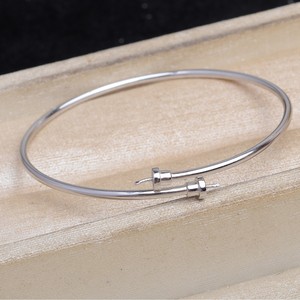 Accessoires DIY en argent S925, petit support de bracelet à double perle, 9-10 mm, élastique, accessoire de bague de main, chevillères tendance 5991 - Product Image 4