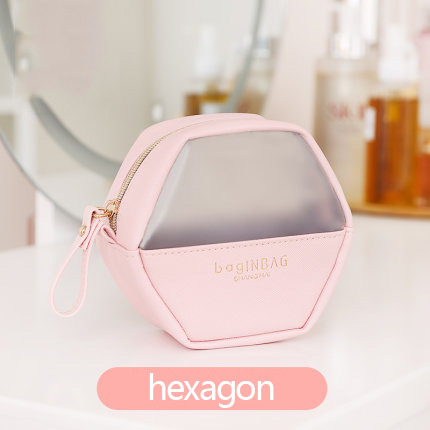 Hexagone rose (semi-transparent)