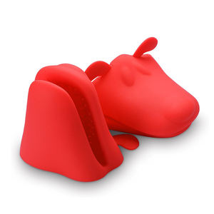 Maniques de cuisine en silicone non toxique, design amusant en forme de chien, maniques en silicone pour la cuisine, maniques de four en silicone anti-chaleur - Product Image 1