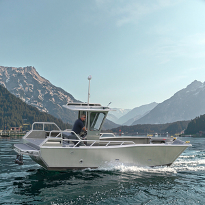 Bateaux de débarquement en aluminium nouvelle génération, très demandés, avec moteur 150 CV, capacité de charge de 488 kg, certifiés pour la pêche et le travail. - Product Image 1
