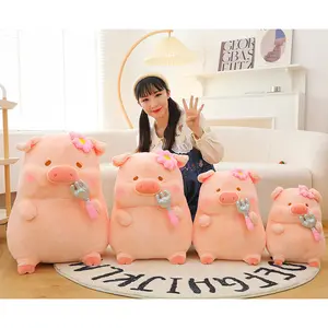 Personalizado 45cm Kawaii grande personalizado cerdo de peluche suave de juguete lindo cerdo gordo juguete de peluche para todas las edades almohada juguetes de peluche