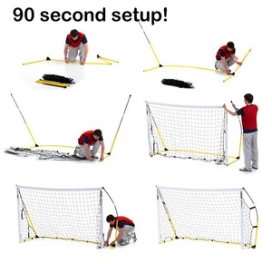 But de football portable en acier allié jaune à montage rapide, idéal pour l'entraînement des enfants, 3,6 m x 1,83 m – Vente chaude directe usine - Product Image 5