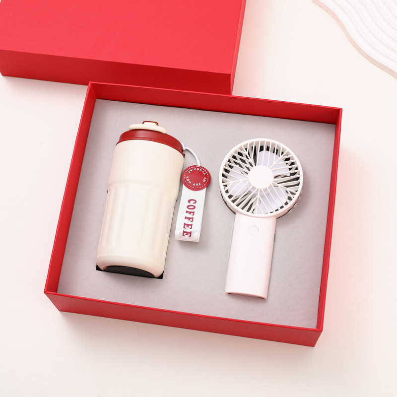 Coffee cup + small fan red