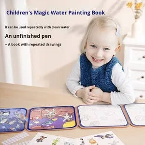Tableau de dessin pliable silencieux pour enfants, très vendu, avec autocollants détachables sur le thème du zoo en matériau EVA et <span class=keywords><strong>peinture</strong></span> à l'eau magique - Product Image 3