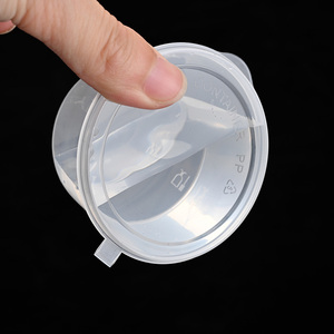Petits récipients en plastique jetables jetables de sauce tasse de <span class=keywords><strong>soupe</strong></span> de 0.5 Oz pp avec le couvercle scellé - Product Image 5