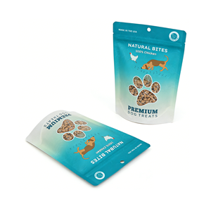 <span class=keywords><strong>Bolsa</strong></span> Sellada de Premios para Perros y Gatos, Pechuga de Pollo y Hígado de Res Liofilizados, Plástico PE Biodegradable, Acabado Mate, Ventana Transparente - Product Image 2