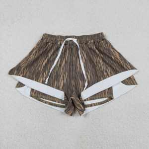 Shorts de yoga en camouflage marron pour femmes adultes, vente en gros en boutique, pantalon de yoga et pantalon, SS0766 rts, vente chaude - Product Image 5