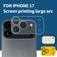 Protection d'écran en verre trempé 3D transparent 9H anti-rayures pour objectif d'appareil photo de téléphone portable iPhone 17 Air 16 15 14 13 Pro Max 12 11