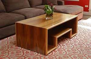 Mesa de centro de madera maciza de estilo americano moderno, muebles de sala de estar interiores, hechos a mano, duraderos, Sohel Art's - Product Image 2