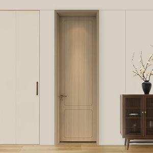 Gỗ rắn Trung Quốc bài hát thẩm mỹ nội thất phòng ngủ cửa phẳng với cách âm hoàn thành bề mặt mở - Product Image 2