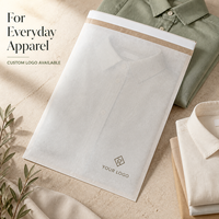 Sac d'emballage pour vêtements en papier kraft glassine avec logo personnalisé, pour t-shirts et chemises, conçu pour les équipes de vente au détail et de commerce électronique de mode