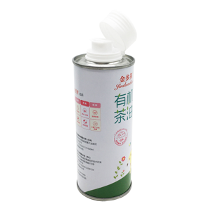 Boîte métallique vide pour huile comestible, impression personnalisée, capacité 0,25 l (250 ml), avec couvercle en PE, en vente - Product Image 1