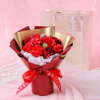 Bouquet de 9 roses artificielles en savon, vente en gros, cadeau créatif pour la Saint-Valentin