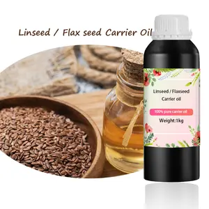 Private Label Factory Direct Sale 100% Natural Essential Oils for Face Skincare Carrier Raw Material Linseed Oil Cruelty-free