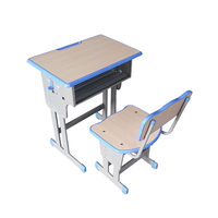 Ensemble de bureau et de chaises modernes pour étudiant, une place, mobilier scolaire en métal pour salle de classe, chambre, salon ou extérieur