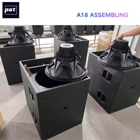 Nouveau design Pat A18, caisson de basses actif professionnel de 18 pouces, amplificateur 800W, 2 canaux XLR, portable, étanche, son surround