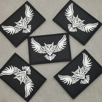 Applique en tissu brodée or, motif hibou ailé, réaliste, à coudre pour sac, chapeau, chemise, patch tactique hibou