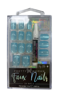 Ongles à presser de luxe en ABS, forme amande, effet œil de chat émeraude, série usine OEM ODM, marque Helios, estampage or, longueur moyenne, 24 pièces