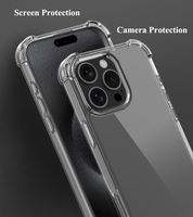 1.5mm 2-en-1 TPU PC Clair Transparent Antichoc Téléphone étui pour iphone 16 Plus 16 Pro Max 15 14 13 Accessoire Protection