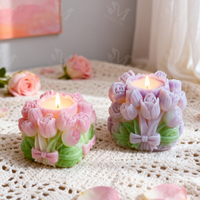 J10-523 Tulpen-Zwiebel Duftkerzen-Silikonform DIY Handgemachte Aromatherapie Gips-Diffusor Steinform