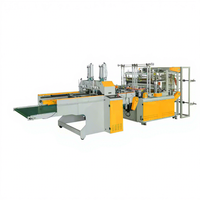 Machine de fabrication de sacs plastiques à grande vitesse entièrement automatique à quatre lignes, découpe à froid et thermoscellage, contrôle servo-moteur complet, pour sacs non imprimés type gilet