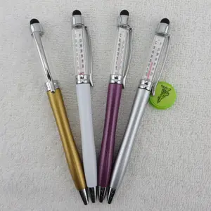 Heißer verkauf neue leere barrel thermometer kugelschreiber Neuheit Kunststoff touch screen Thermometer Stylus stift für handy