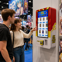Distributeur automatique de cartes à collectionner et d'autocollants, avec revêtement graphique personnalisé pour magasins de jeux et centres commerciaux