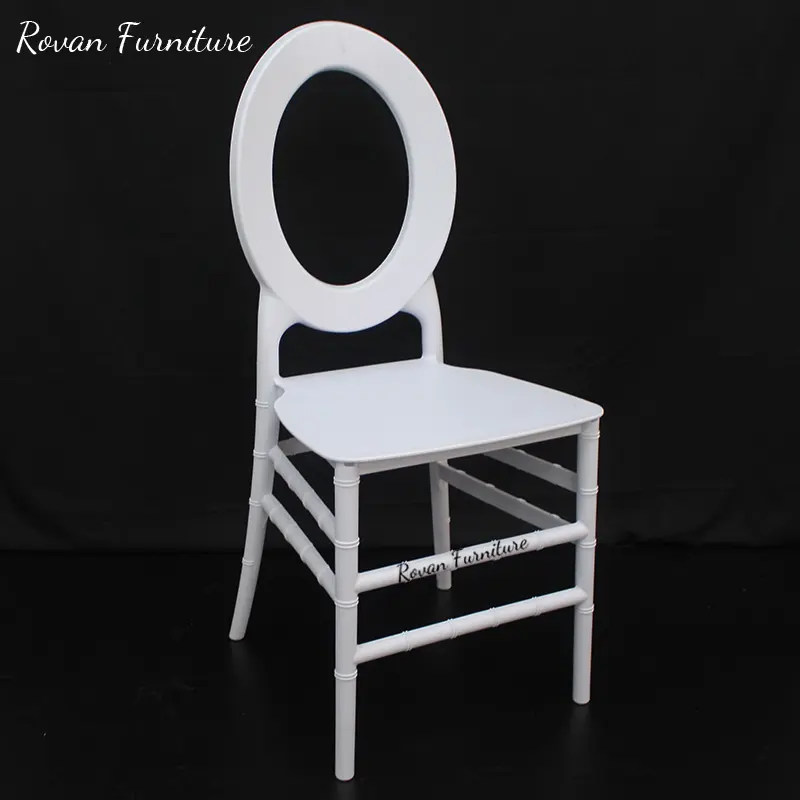 China novo design mais barato branco redondo redondo o forma cadeiras de plástico para festa de casamento