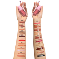 Kit Brillant à Lèvres et Crayon à Lèvres Haute Pigmentation, Brillant à Lèvres Nude Végétalien Mignon, Imperméable et Anti-transfert