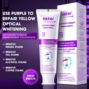 <span class=keywords><strong>ยาสีฟัน</strong></span>ไวท์เทนนิ่งถ่านกัมมันต์สีม่วง ยี่ห้อไพรเวทเลเบล ช่วยแก้ไขสีฟัน ขจัดคราบชา กาแฟ บุหรี่ - Product Image 4