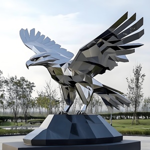 Sculture Moderne in <span class=keywords><strong>Acciaio</strong></span> Inossidabile, <span class=keywords><strong>Aquila</strong></span> Artificiale da Esterno, Ornamenti per Giardini e Parchi - Product Image 1