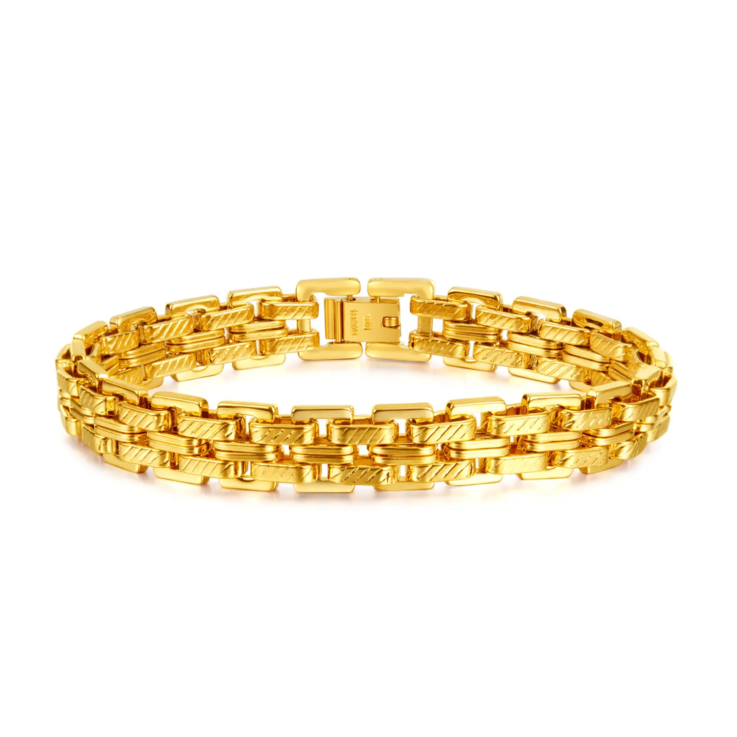 Luxus Damen Uhren armband Armband 18 Karat vergoldet Edelstahl Link Chain Armband Damen Armband