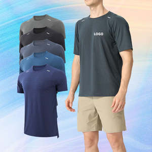 Men's Sporty Gym Fitness Tights Quick Dry Breathable <b>Compression</b> Shirt for Running Basketball Short Sleeve Printed Spandex - Product Image 2