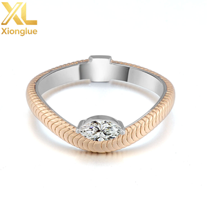 Custom Fine Jewelry Moissanite Diamond Solitaire Women <b>Rings</b> Minimalist Two Tone Wedding <b>Ring</b> Moissanite <b>Rings</b> for Unisex - Product Image 6