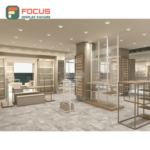 Modern Shop Interior Mixed Material <b>Showcase</b> Cabinet Full Service Clothing Store - Product Image 1